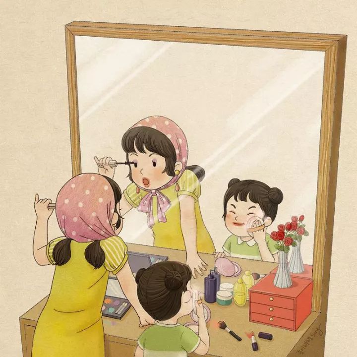 韩国有位插画师用他的画笔，描绘了两个孩子无忧无虑的童年