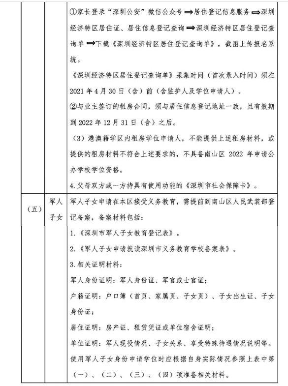 南山区2022年义务教育阶段公办学校新生入学申请指南