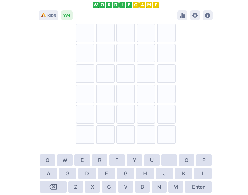 wordle——英语猜词游戏，有kid版和成人版，一起来玩玩吧