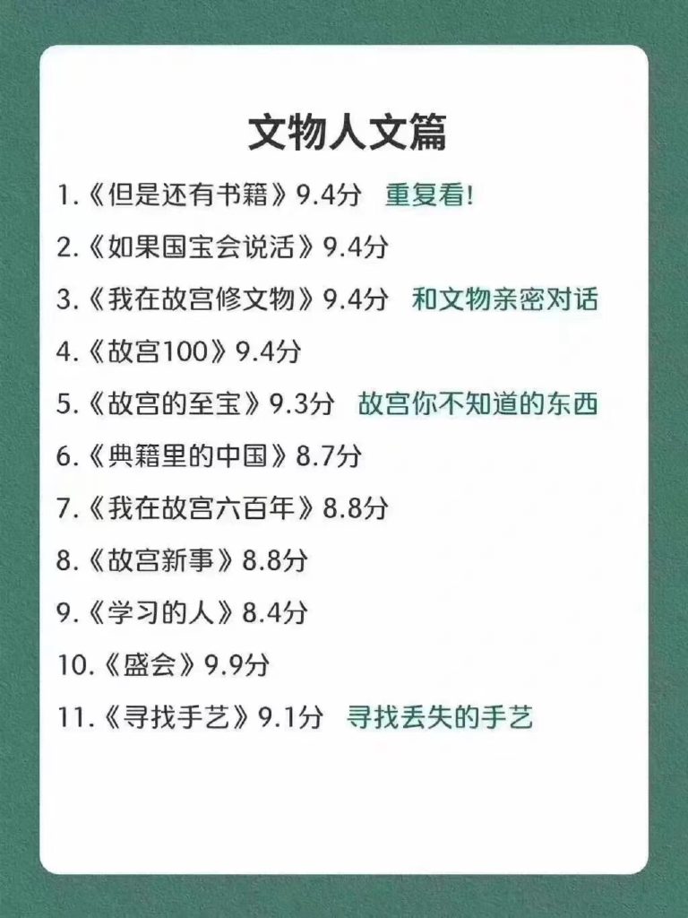 89部超全纪录片，历史法律生物心里经济都有哦，快收藏起来慢慢看～